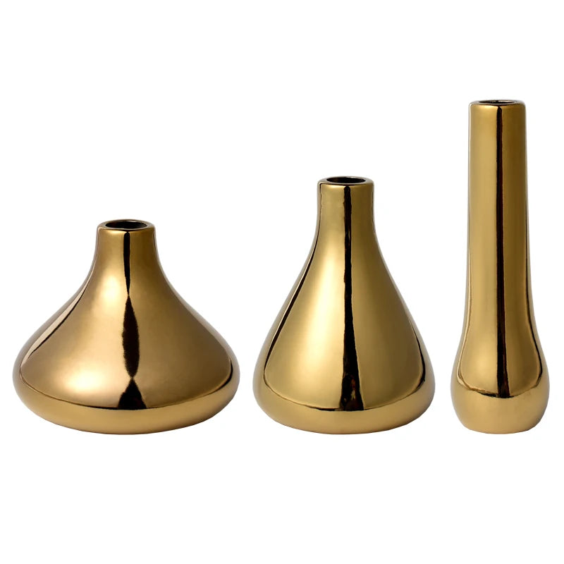 nordic gold ceramic vase, view 9 - MRSLM