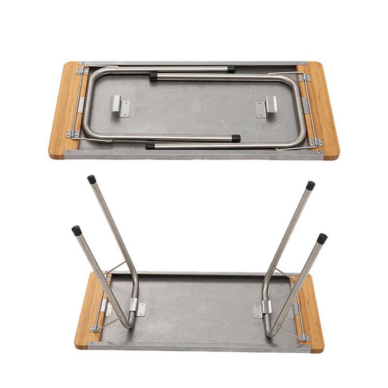 portable bamboo folding table, view 8 - MRSLM
