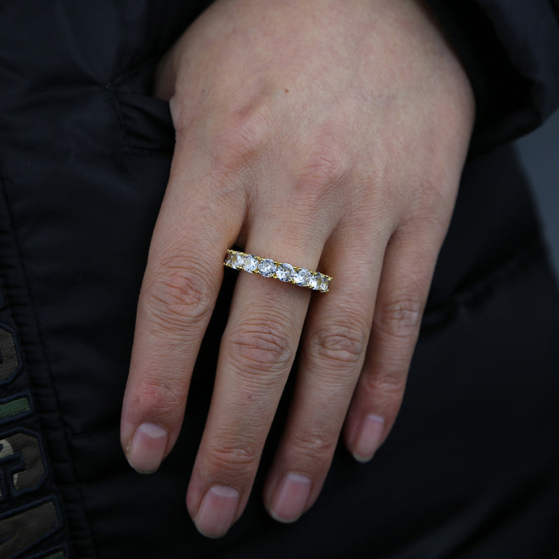 men's simple zirconia ring - MRSLM