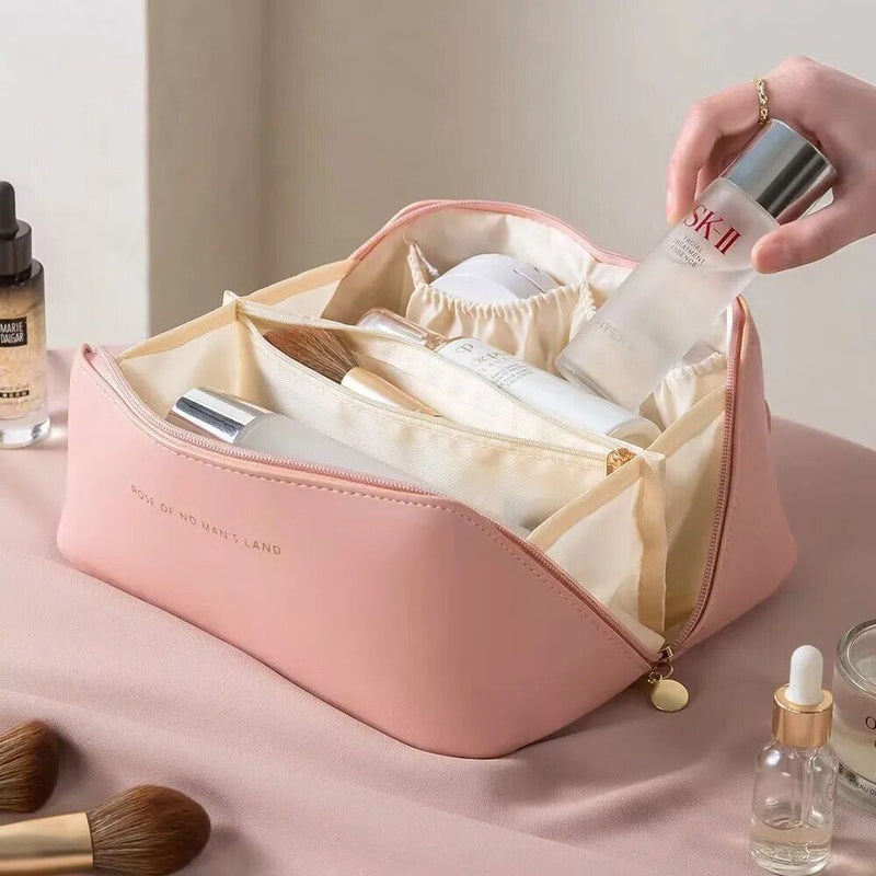 PU leather travel cosmetic bag, view 3 - MRSLM