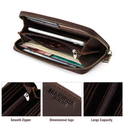 genuine leather RFID blocking men's wallet, view 5 - MRSLM