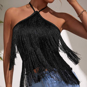 tassel suspender halter sling top, view 10 - MRSLM