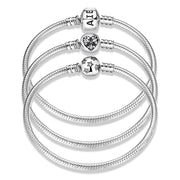 s925 silver snake bone chain bracelet, view 10 - MRSLM