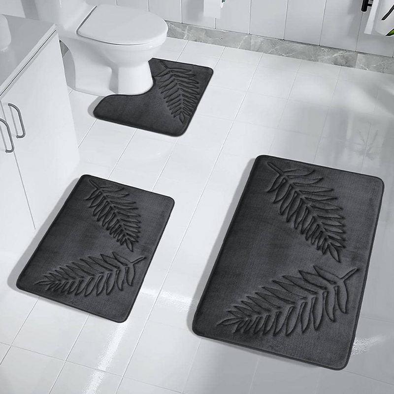 quick-dry memory foam bath mat set - MRSLM