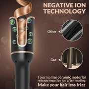 auto rotating ceramic hair curler, view 3 - MRSLM