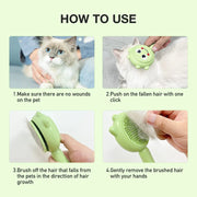 Self-cleaning pet grooming brush, view 8 - MRSLM