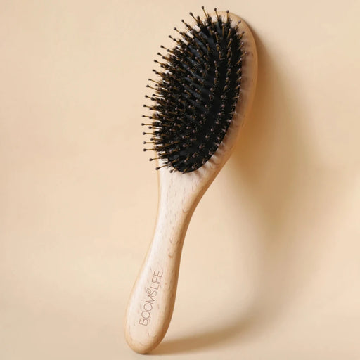 boar bristle wooden hair brush - MRSLM