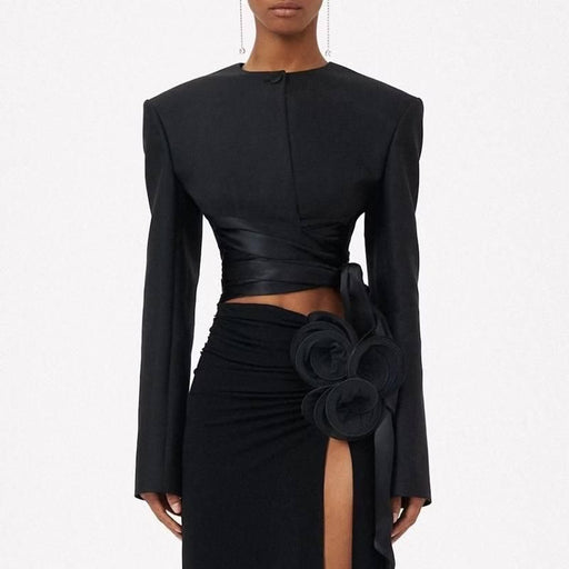 spliced button coat, view 2 - MRSLM
