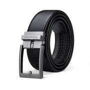 men's leather belt with automatic buckle, view 5 - MRSLM