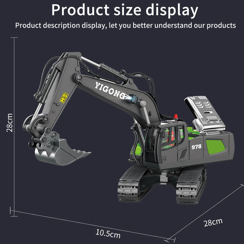 excavator truck dump bulldozer RC toy, view 9 - MRSLM