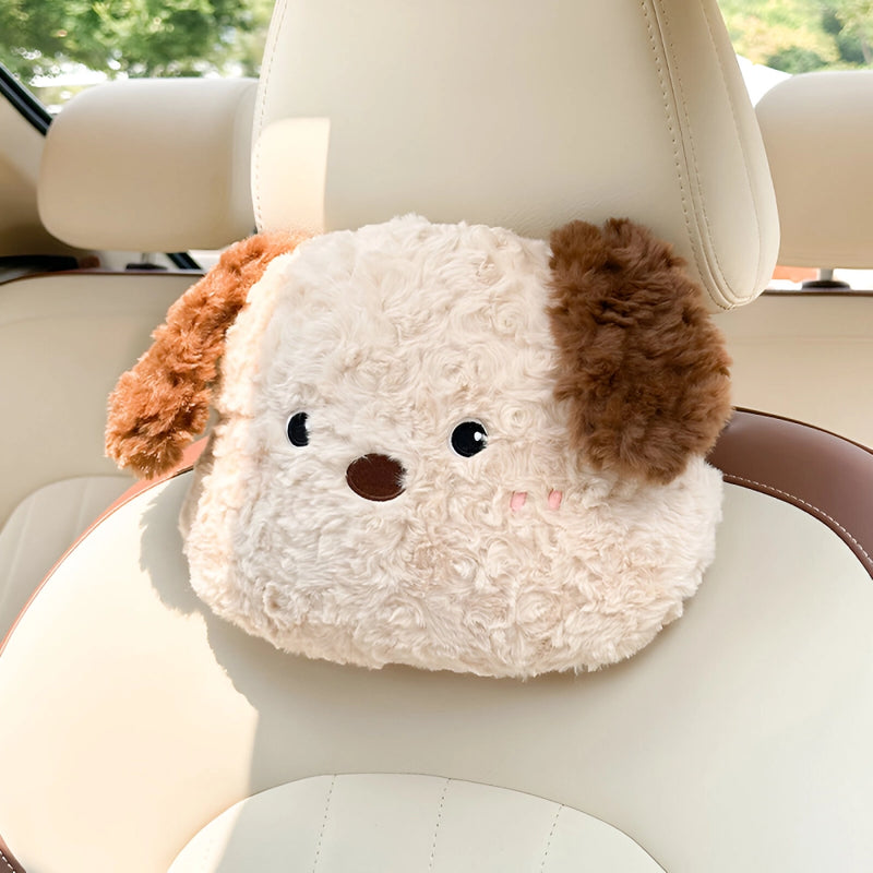 cartoon animal car neck and lumbar support pillow set, view 3 - MRSLM