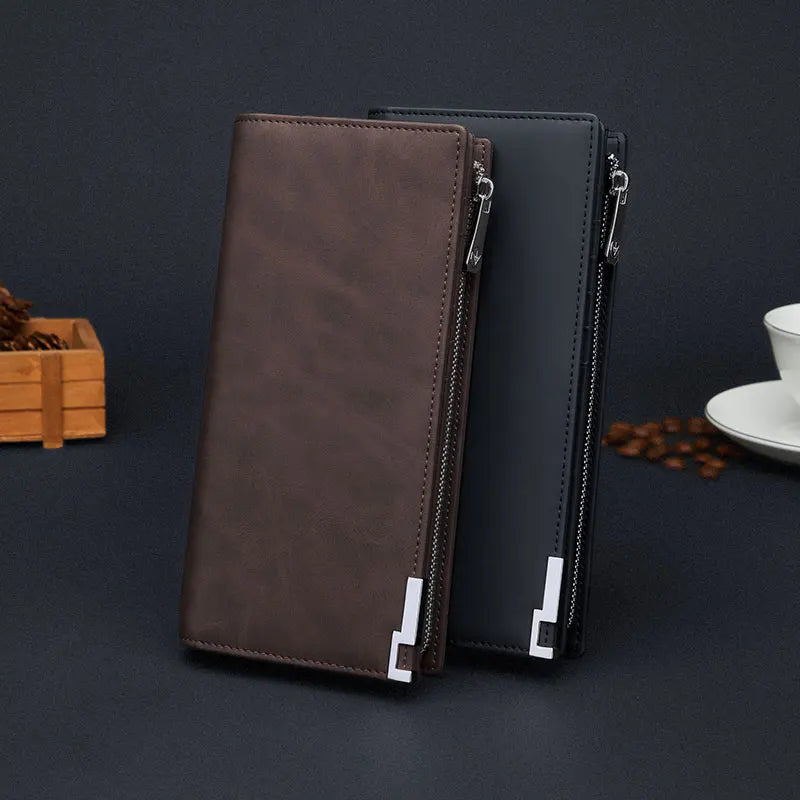 Long synthetic leather wallet for men, view 7 - MRSLM