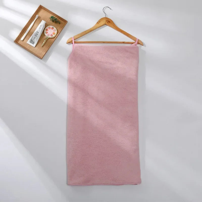 wearable microfiber bathrobe for women, view 8 - MRSLM