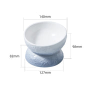 planet shape ceramic pet bowl, view 2 - MRSLM