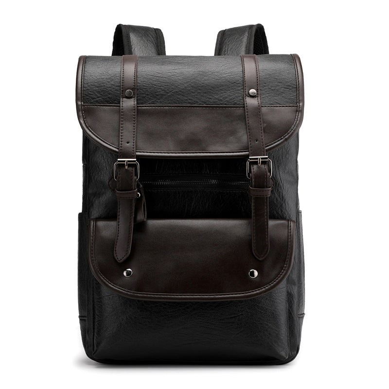 PU leather student backpack, view 6 - MRSLM