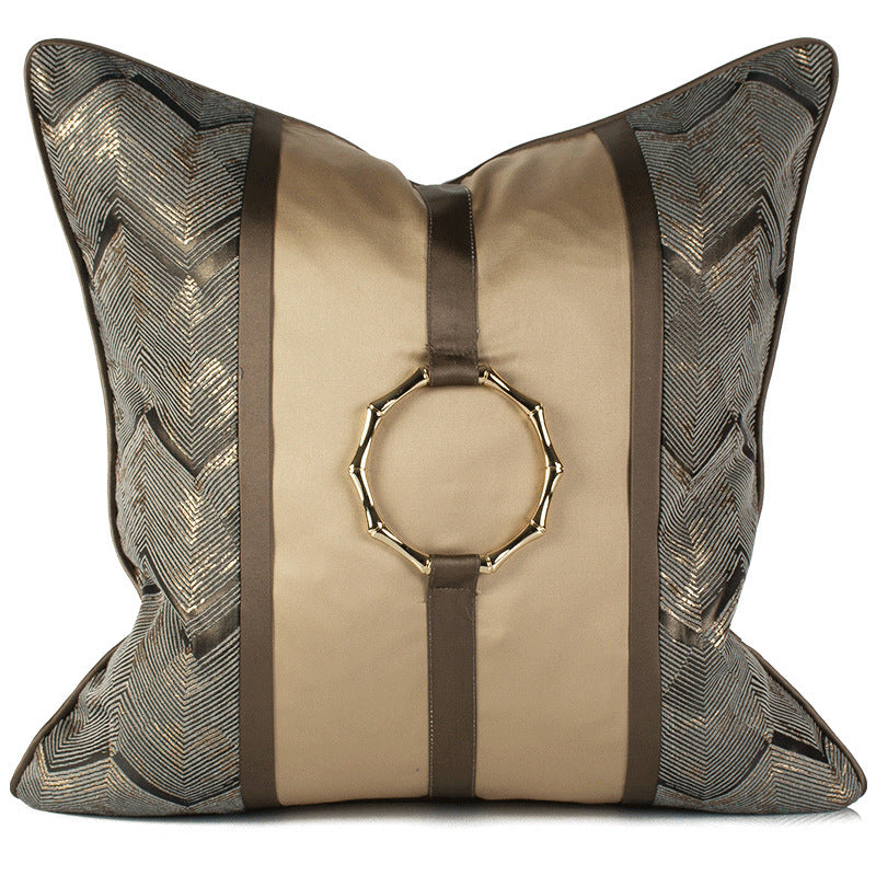 copper ring jacquard cushion cover, view 6 - MRSLM
