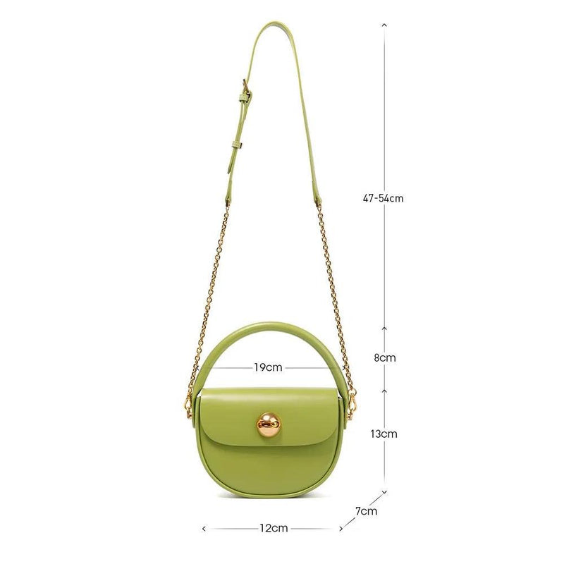 round crescent handbag, view 9 - MRSLM