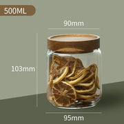 Wood lid glass airtight canisters, view 10 - MRSLM