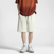 men's solid color casual cotton shorts, view 7 - MRSLM