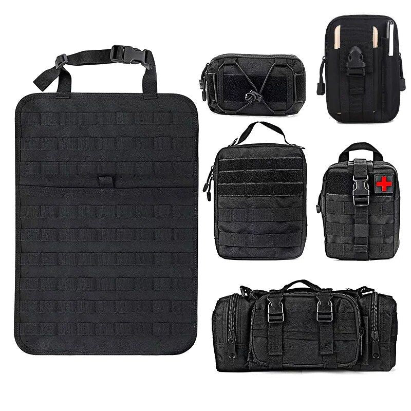 car seat organizer with Molle pouches, view 4 - MRSLM