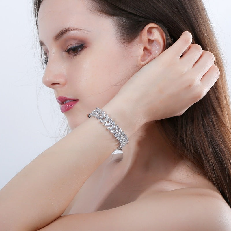 ladies gold-plated zircon bracelet - MRSLM