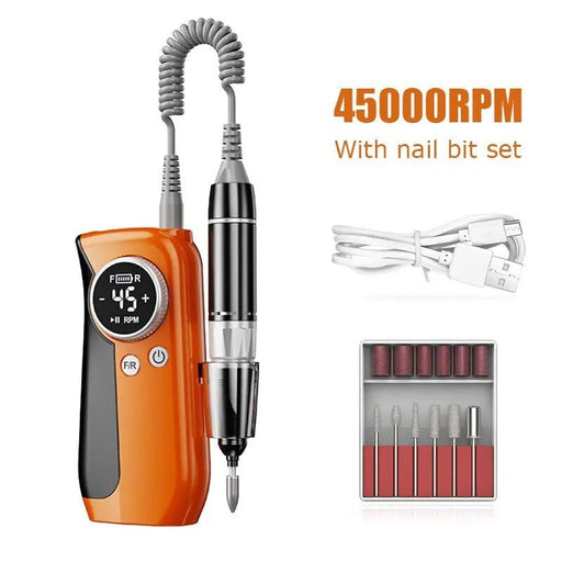 45000rpm rechargeable nail drill kit, view 4 - MRSLM