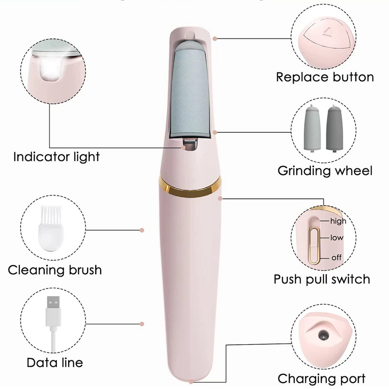 electric foot grinder callus remover, view 6 - MRSLM