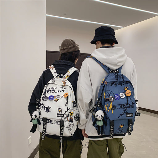 Large graffiti print backpack - MRSLM