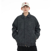 american retro PU leather jacket - MRSLM