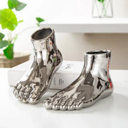 ceramic footed vase, view 3 - MRSLM