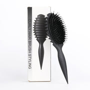 curl defining boar bristle detangling hair brush, view 3 - MRSLM
