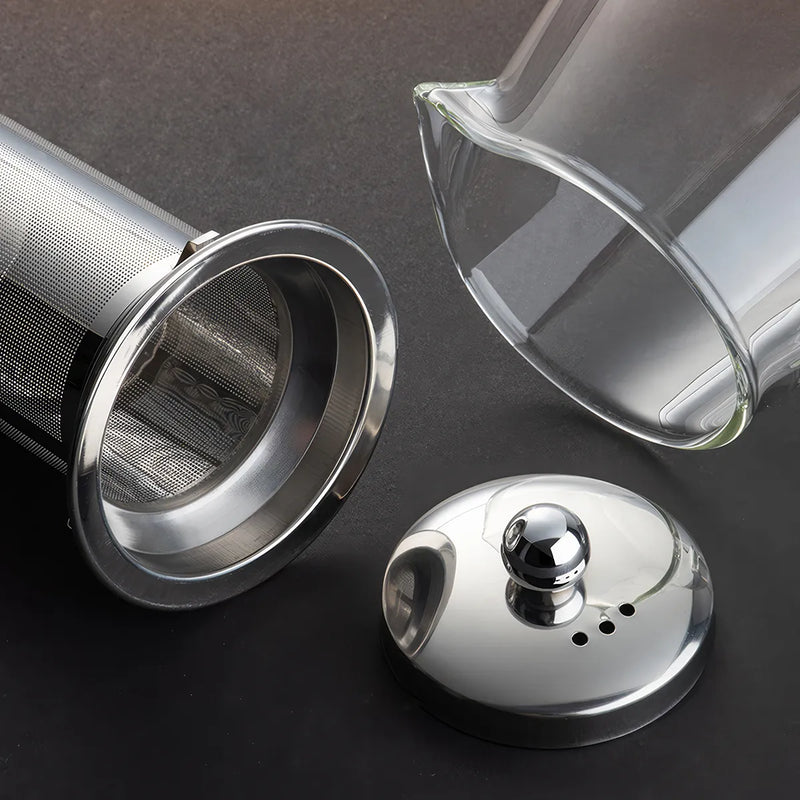Glass teapot set with infuser, view 10 - MRSLM