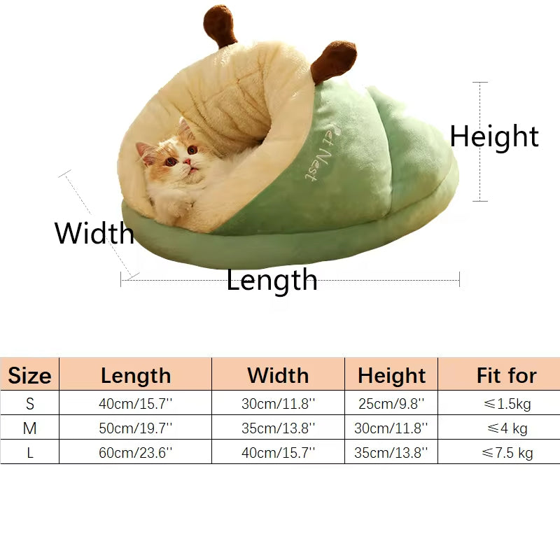 Cozy cat cave bed, view 6 - MRSLM