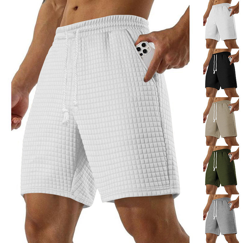 men's loose solid color casual shorts, view 6 - MRSLM