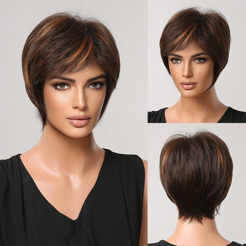 women's short hair full-head wig - MRSLM
