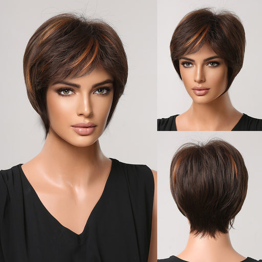 women's short hair full-head wig - MRSLM