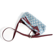 Denim and leather shoulder bag, view 6 - MRSLM