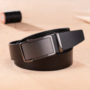 men's genuine leather belt automatic alloy buckle, view 3 - MRSLM