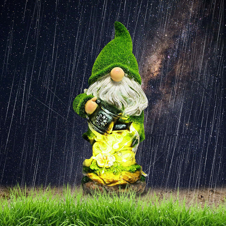 solar resin garden statue lamp, view 8 - MRSLM