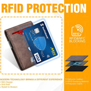 slim bifold leather wallet, view 5 - MRSLM