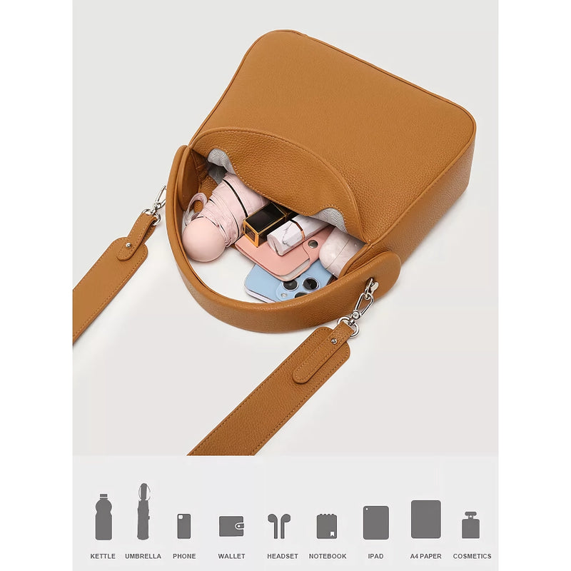 soft leather travel tote, view 10 - MRSLM