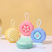 flower pattern silicone shampoo brush, view 8 - MRSLM