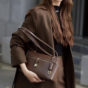 Elegant genuine leather crossbody bag, view 8 - MRSLM