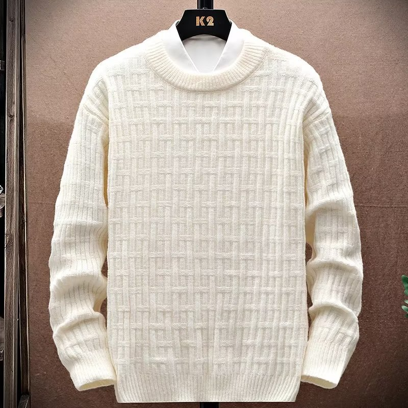 Autumn round Neck Men's Sweater Coat