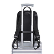men's multi-compartment leather backpack, view 3 - MRSLM