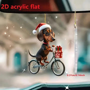acrylic dachshund car hanging ornament, view 4 - MRSLM