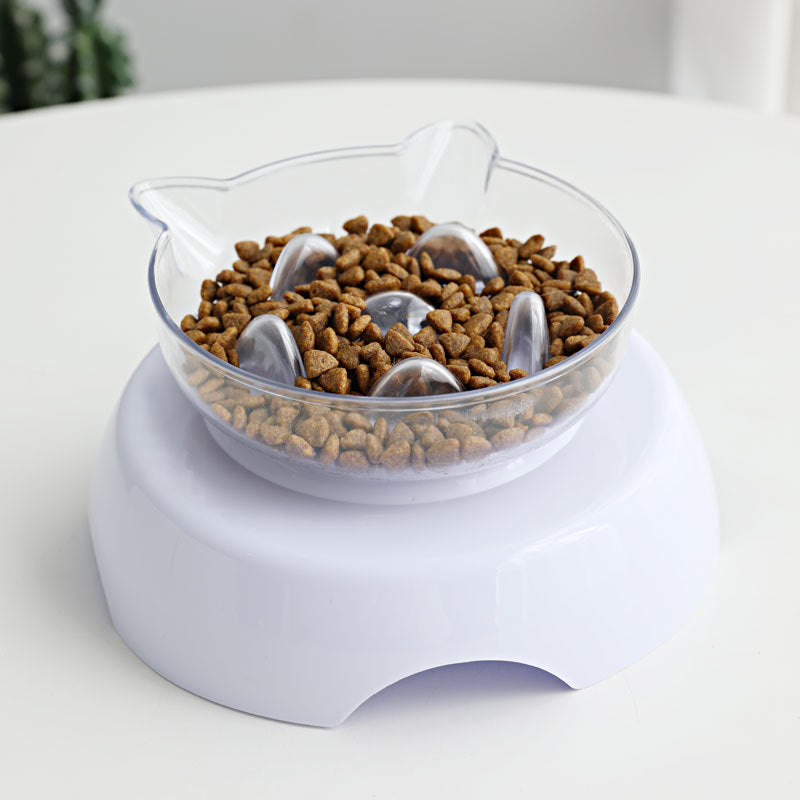 15 Degree Tilt Cat Slow Feeder with Raised Stand