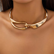 chunky metal choker necklace - MRSLM