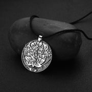 Lotus pendant necklace, view 3 - MRSLM