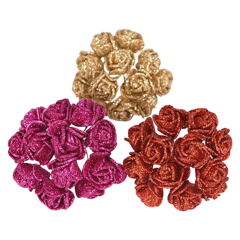 pe gold powder artificial roses, view 5 - MRSLM